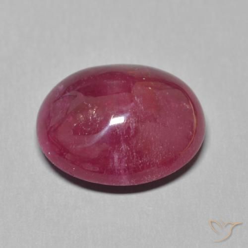 Rubí Rojo oscuro natural de 11.20 ct, Ovalada, Translúcido
