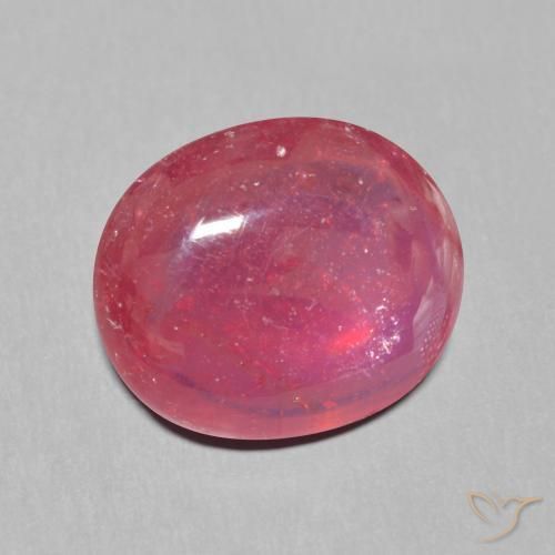 Rubí Rojo oscuro natural de 6.72 ct, Ovalada, Translúcido