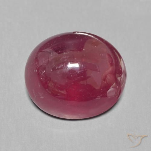 9.18ct Natural Rojo oscuro Rubí, Ovalada, Translúcido