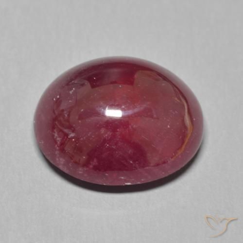 Rubí Rojo oscuro natural de 9.18 ct, Ovalada, Translúcido