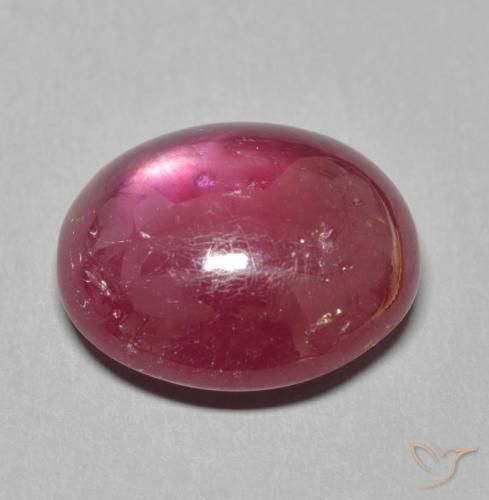 Rubí Rojo oscuro natural de 11.99 ct, Ovalada, Translúcido