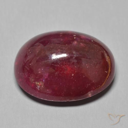Rubí Rojo oscuro natural de 25.56 ct, Ovalada, Translúcido