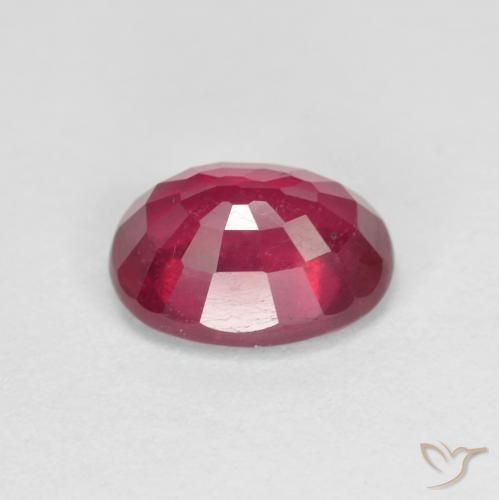 Rubí Rojo medio natural de 1.94 ct, Ovalada, VS