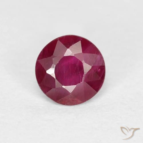 0.22ct Natural Rojo vino intenso Rubí, Redondo, VS