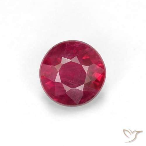 0.29ct Natural Rojo oscuro Rubí, Redondo, VS