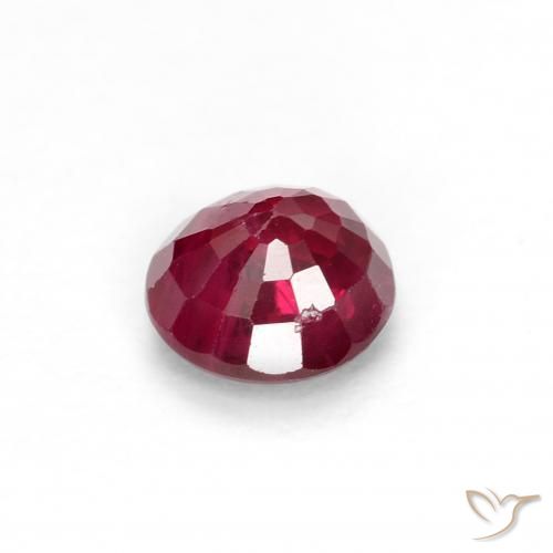 Rubí Rojo oscuro natural de 0.29 ct, Redondo, VS