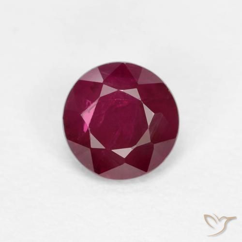 0.29ct Natural Rojo oscuro Rubí, Redondo, VS-SI