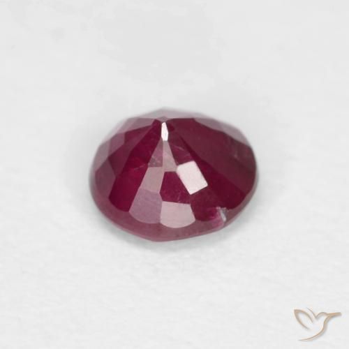 Rubí Rojo oscuro natural de 0.29 ct, Redondo, VS-SI
