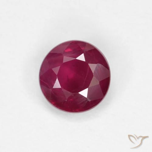 0.29ct Natural Rojo oscuro Rubí, Redondo, VS-SI