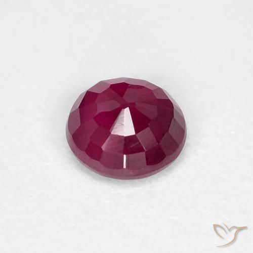 Rubí Rojo oscuro natural de 0.29 ct, Redondo, VS-SI