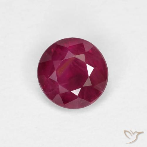 0.26ct Natural Rojo vino intenso Rubí, Redondo, VS-SI