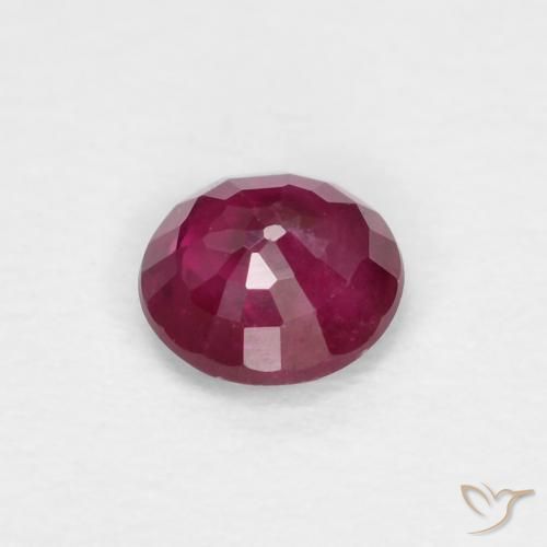 Rubí Rojo vino intenso natural de 0.26 ct, Redondo, VS-SI