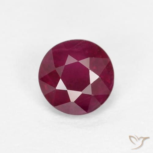 0.33ct Natural Rojo oscuro Rubí, Redondo, VS-SI