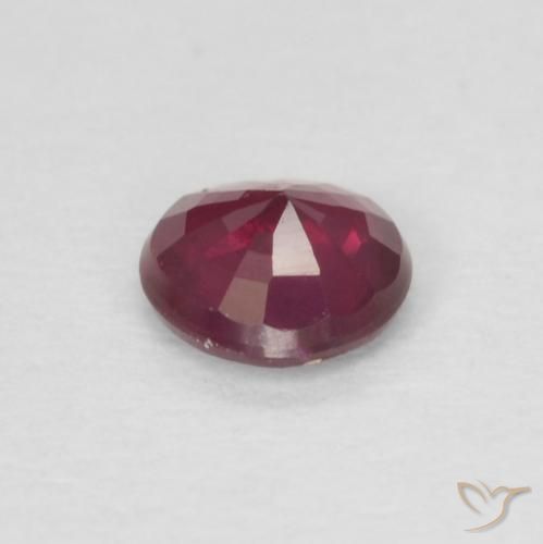 Rubí Rojo oscuro natural de 0.25 ct, Redondo, VS