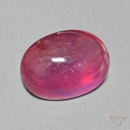 Rubí Rojo claro natural de 13.54 ct, Ovalada, Translúcido