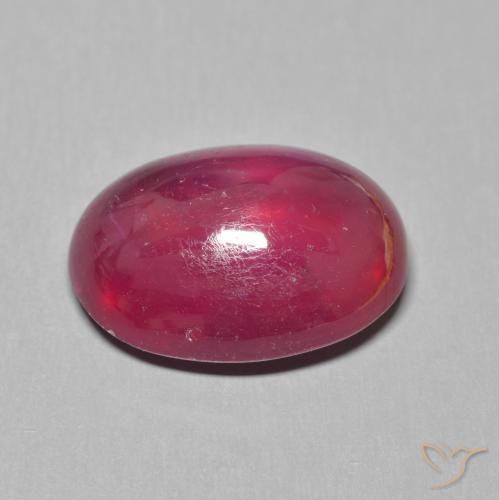 Rubí Rojo claro natural de 13.54 ct, Ovalada, Translúcido