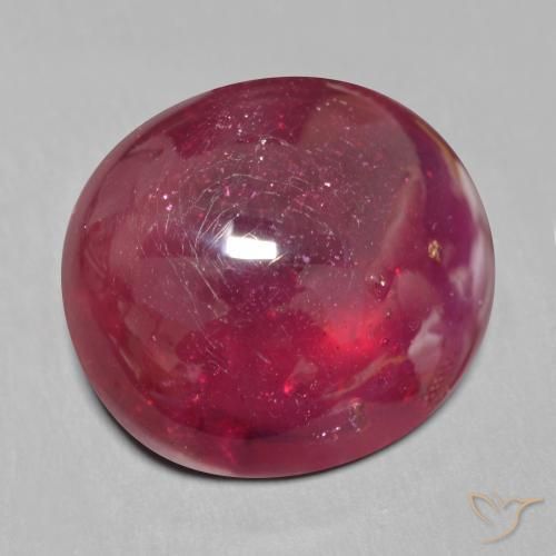 Rubí Rojo oscuro natural de 20.82 ct, Ovalada, Translúcido