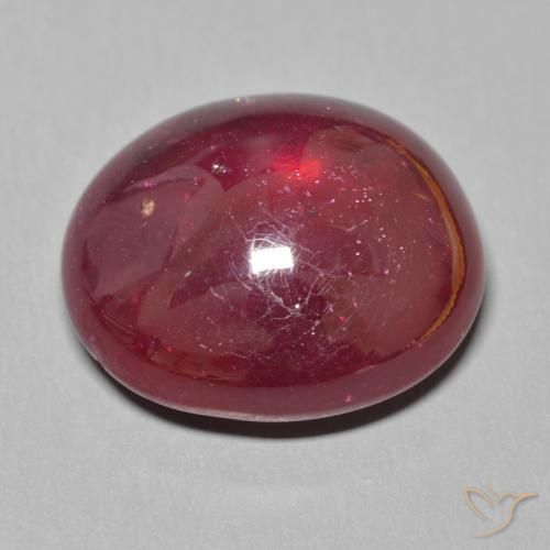 Rubí Rojo oscuro natural de 20.82 ct, Ovalada, Translúcido