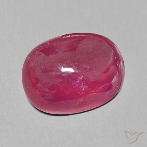 Rubí Rojo oscuro natural de 14.48 ct, Ovalada, Translúcido