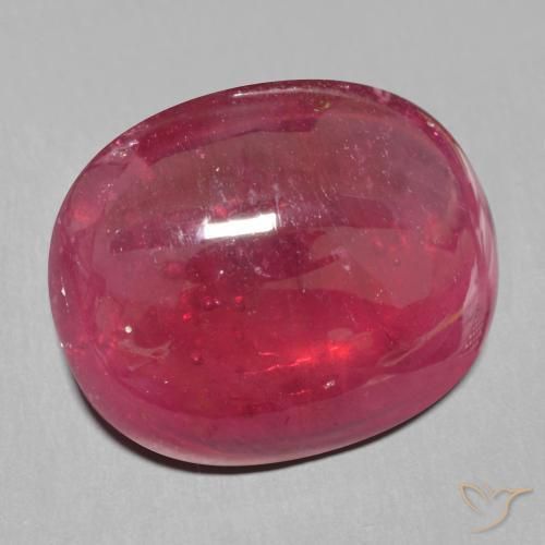 Rubí Rojo oscuro natural de 15.39 ct, Ovalada, Translúcido