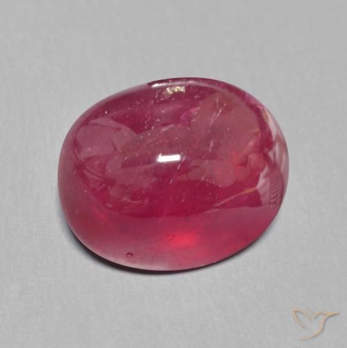 Rubí Rojo oscuro natural de 10.44 ct, Ovalada, Translúcido