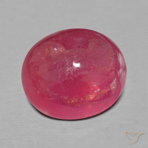Rubí Rojo medio natural de 14.59 ct, Ovalada, Translúcido