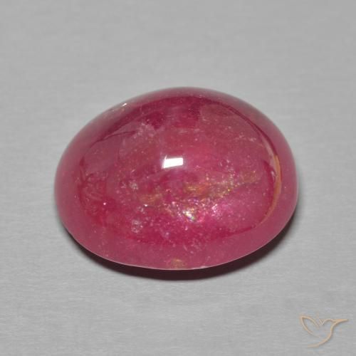 Rubí Rojo medio natural de 14.59 ct, Ovalada, Translúcido