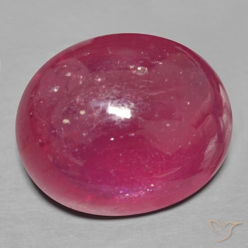 Rubí Rojo oscuro natural de 23.52 ct, Ovalada, Translúcido