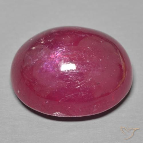 Rubí Rojo oscuro natural de 23.52 ct, Ovalada, Translúcido