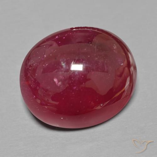 Rubí Rojo oscuro natural de 20.43 ct, Ovalada, Translúcido