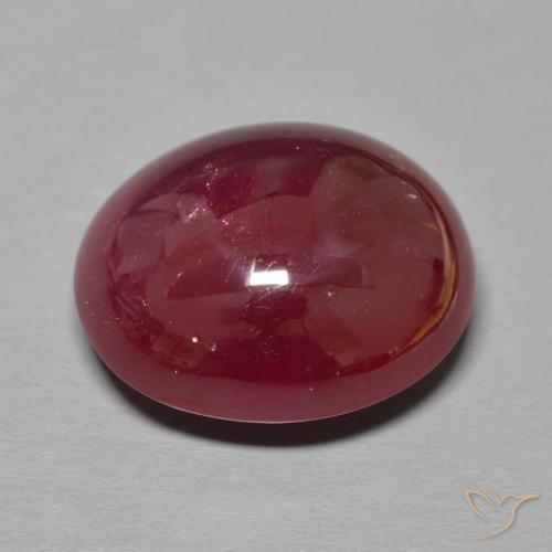 Rubí Rojo oscuro natural de 20.43 ct, Ovalada, Translúcido