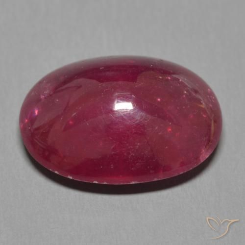 Rubí Rojo oscuro natural de 12.15 ct, Ovalada, Translúcido