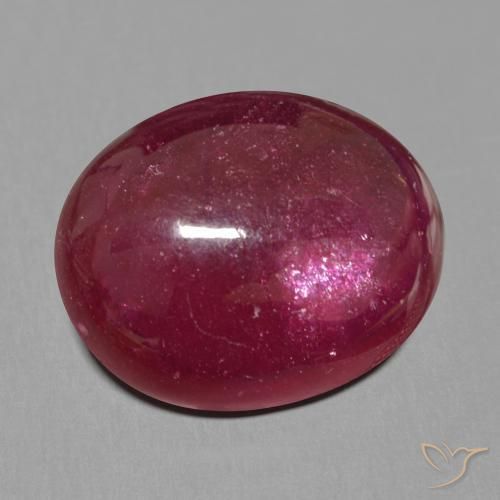 Rubí Rojo oscuro natural de 17.52 ct, Ovalada, Translúcido