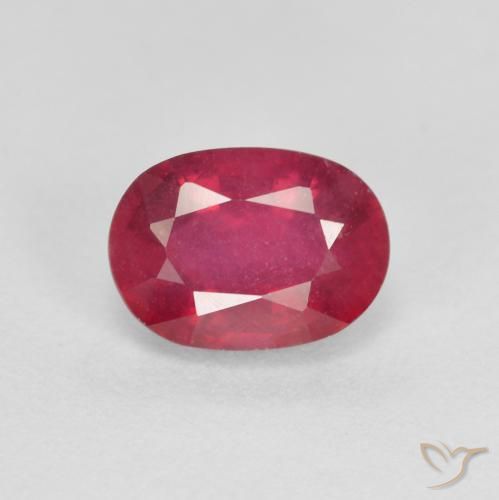 1.35ct Natural Rojo claro Rubí, Ovalada, VS