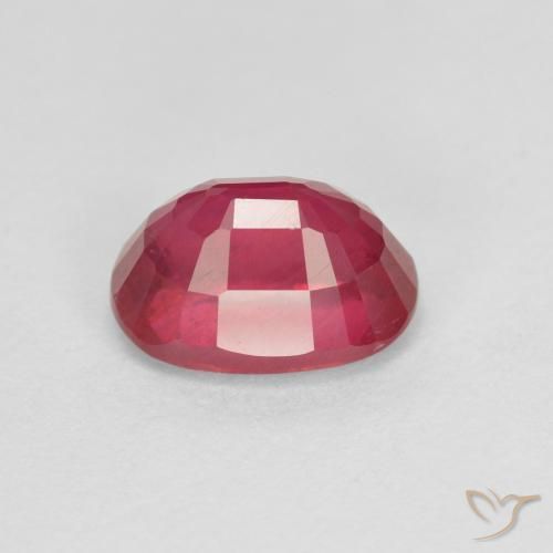Rubí Rojo claro natural de 1.35 ct, Ovalada, VS