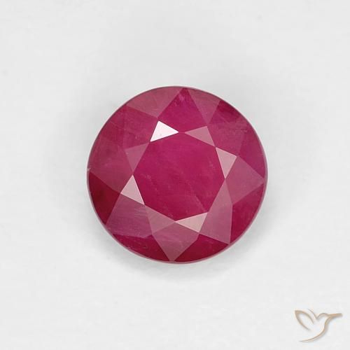0.76ct Natural Rojo rosado Rubí, Redondo, VS-SI