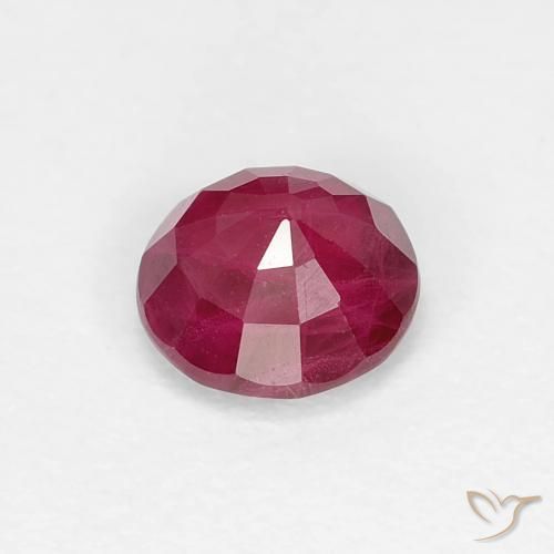 Rubí Rojo medio natural de 0.73 ct, Redondo, VS-SI