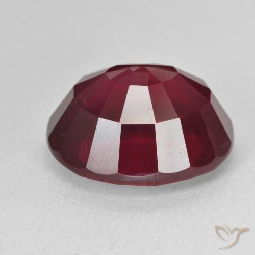 Rubí Rojo vino natural de 18.07 ct, Ovalada, VVS-VS