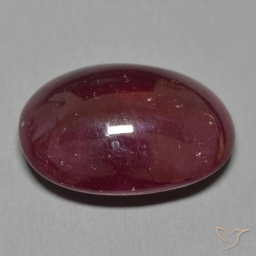 Rubí Rojo oscuro natural de 17.33 ct, Ovalada, Translúcido