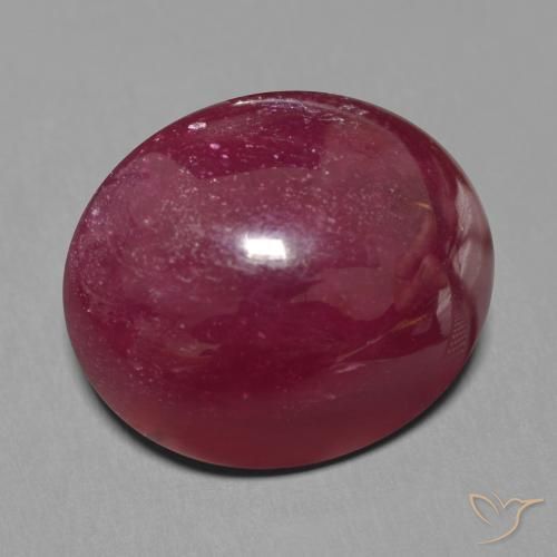 Rubí Rojo oscuro natural de 22.96 ct, Ovalada, Translúcido