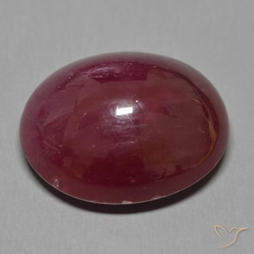 Rubí Rojo oscuro natural de 22.96 ct, Ovalada, Translúcido