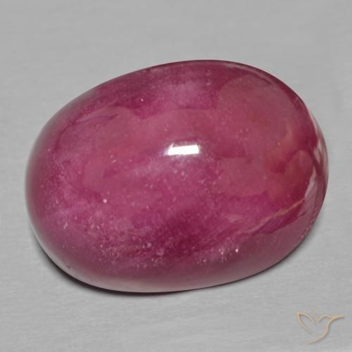 Rubí Rojo oscuro natural de 19.48 ct, Ovalada, Translúcido