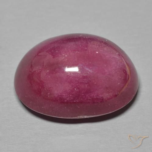 Rubí Rojo oscuro natural de 19.48 ct, Ovalada, Translúcido