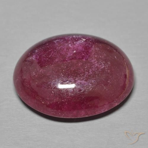 Rubí Rojo oscuro natural de 15.15 ct, Ovalada, Translúcido