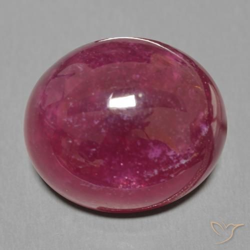 Rubí Rojo oscuro natural de 18.94 ct, Ovalada, Translúcido