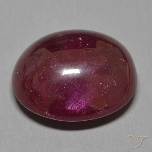 Rubí Rojo vino intenso natural de 17.46 ct, Ovalada, Translúcido