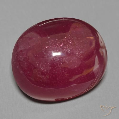 Rubí Rojo vino natural de 19.84 ct, Ovalada, Translúcido