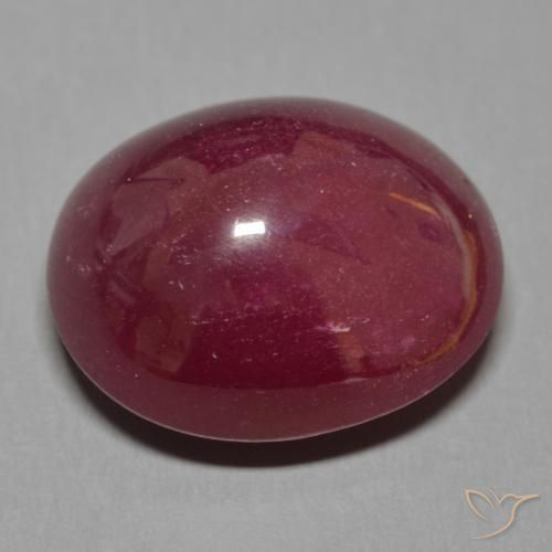 Rubí Rojo vino natural de 19.84 ct, Ovalada, Translúcido