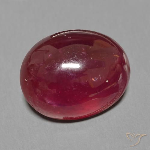 Rubí Rojo oscuro natural de 22.73 ct, Ovalada, Translúcido