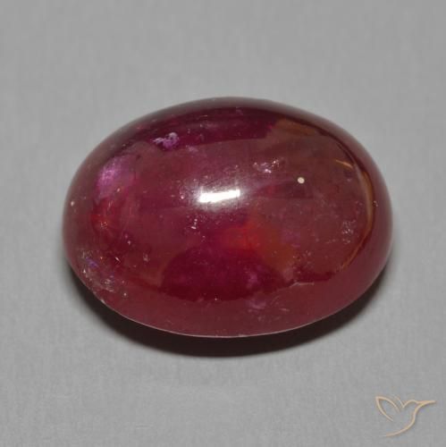 Rubí Rojo oscuro natural de 22.73 ct, Ovalada, Translúcido